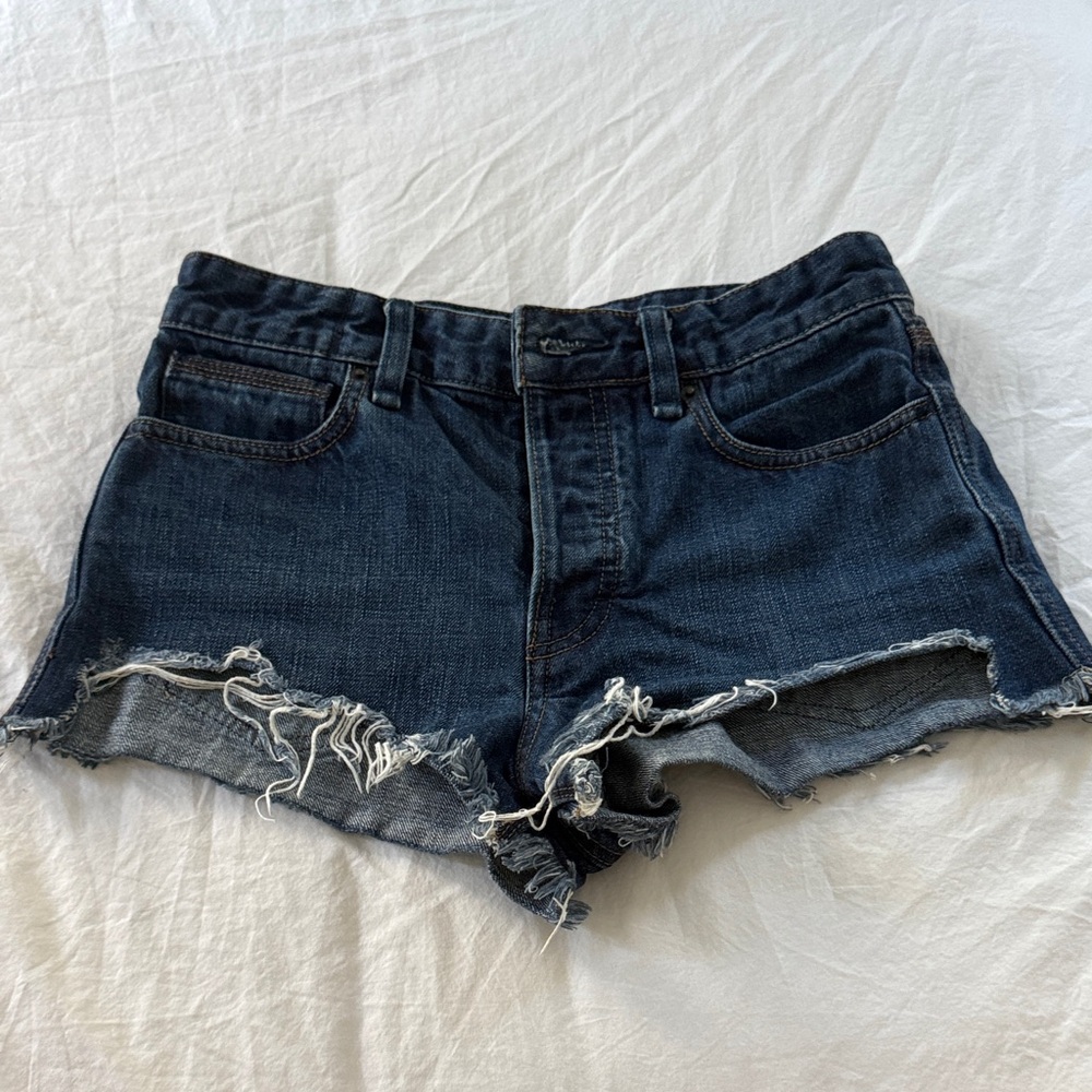 Free People Denim Distressed Women Shorts